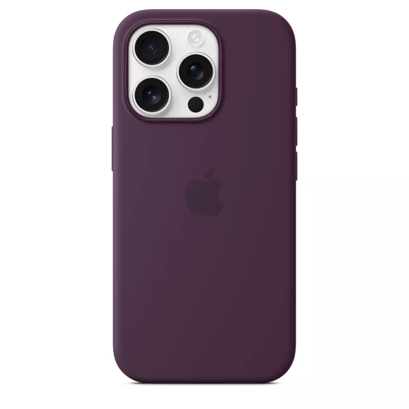 Apple iPhone 16 Pro Funda de silicona con MagSafe - Ciruela