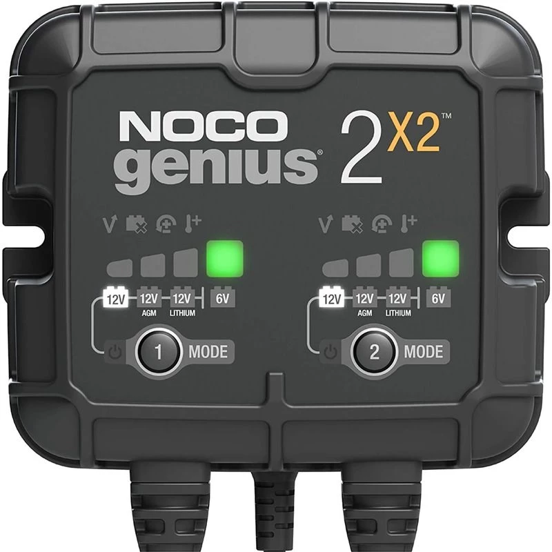 Cargador de baterías NOCO GENIUS2X2 4A 2 bancos, 4A total, dos salidas independientes