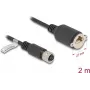 Cable de red DeLOCK M12 D-codificado 4 polos conector hembra a RJ45 Cat.5e 2 m negro
