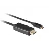 Adaptador de cable de vídeo LANBERG CA-CMDP-10CU-0030-BK, 3 m, USB Type-C a DisplayPort, compatible con 4K@60Hz/144Hz