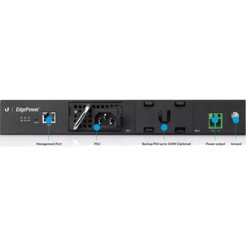 Fuente de alimentación UBIQUITI EP-54V-150W 150 W, AC 100–240 V, 50–60 Hz, negra