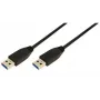 Logilink - cable USB - USB Type-A de 9 contactos (macho) - USB Type-A de 9 contactos (macho) - 3 m (USB / USB 2.0 / USB 3.0) - moldeado - negro (CU0040)