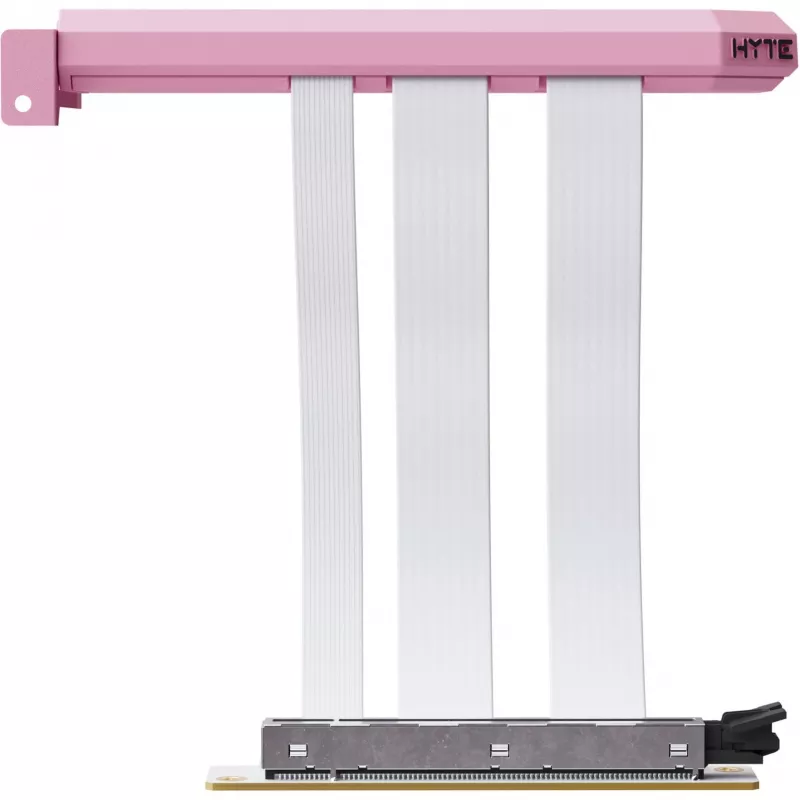 Cable riser Hyper PCIe 5.0 HYTE ACC-HYTE-PCIE50-SM, 20 cm, rosa/blanco