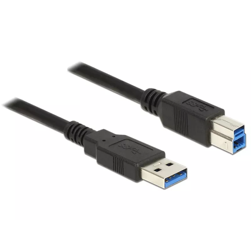 Cable USB DeLOCK 85070 USB 3.2 Gen 1, 5 m, USB A USB B, negro