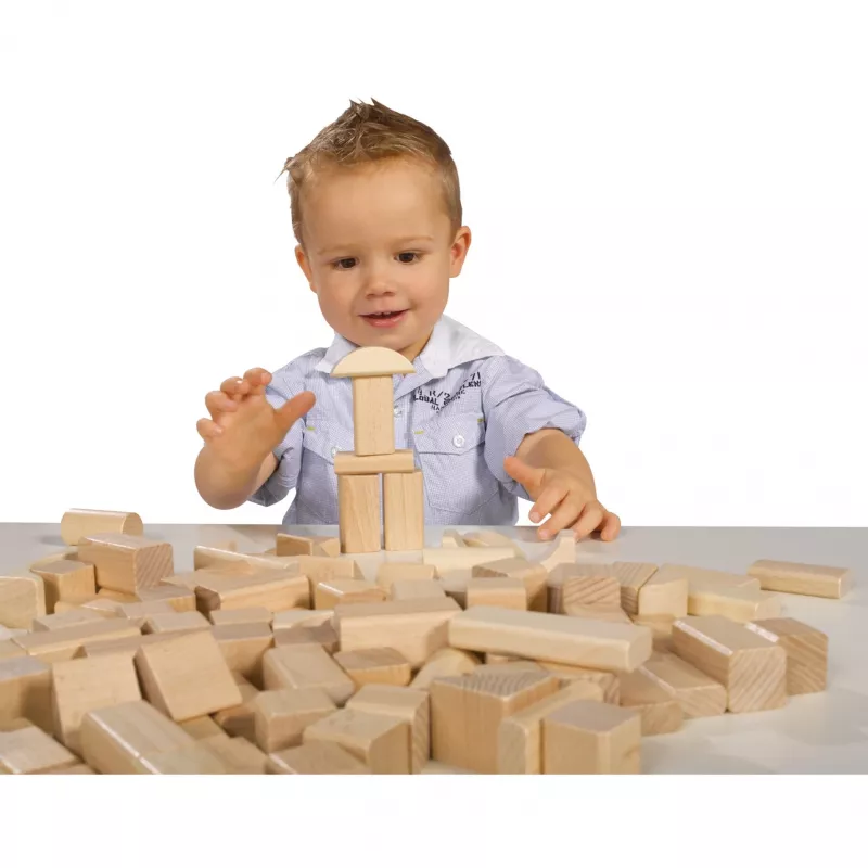 Eichhorn bloques de construcción de madera natural, juguete de construcción