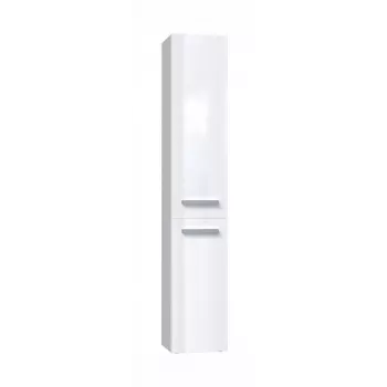 Armario de baño top e shop NEL II BIEL POŁ — de pie, 5 baldas, 310×300×1740 mm, blanco