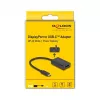 Adaptador DisplayPort hembra a USB Type-C macho DeLOCK 4K PD 85W