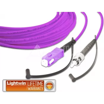 Lightwin cable de conexión de fibra óptica simplex de alta calidad, MM OM4, SC – ST (LSP-50 SC-ST 2.0 OM4)