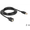 Cable USB DeLOCK USB2.0-B 2 m USB B negro