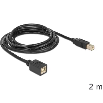 Cable USB DeLOCK USB2.0-B 2 m USB B negro