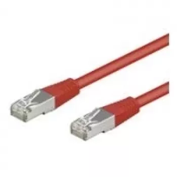 Cable de red CAT 5e Wentronic Goobay, SF/UTP, rojo, 20 m - mezcla de cobre CCA (68039)