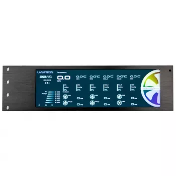Lamptron CU135 controlador de ventiladores + controlador RGB con pantalla, ARGB - Negro