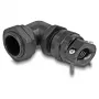 Prensaestopas DeLOCK 90° en ángulo PG16 negro con alivio de tracción