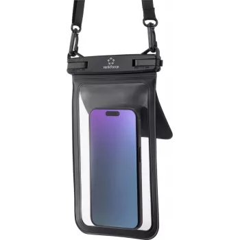 Renkforce funda impermeable para smartphone Outdoorcase universal negra, transparente, impermeable, con correa de hombro, antipolvo RF-6956970 (RF-6956970)