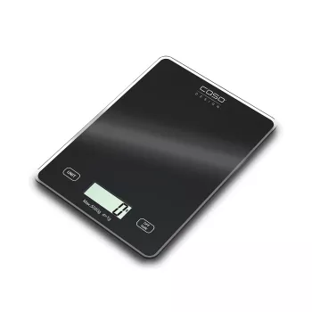 Báscula de cocina Caso fina Negra Rectangular Electrónica 03210