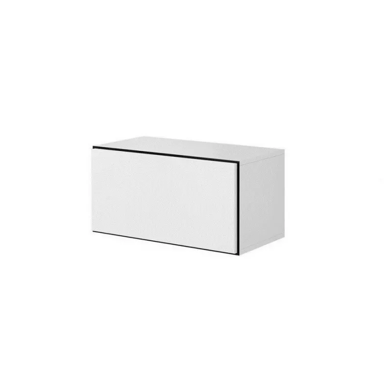 Conjunto de muebles de salón Cama ROCO 7 (3xRO3 + 2xRO6) blanco/negro/blanco