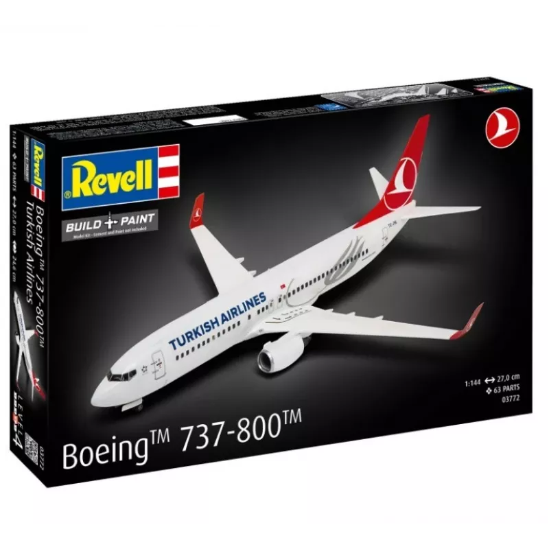 Avión de plástico a escala REVELL Boeing 737-800 Turkish Air Escala 1:144