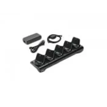 Cargador de batería Zebra CRD-MPM-5SCHGEU1-01, corriente de red, interior, negro, incluye cable DC