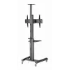 Soporte de TV de suelo Gembird TVS-70T-02 para pantallas de 37 inch-70 inch, máx. 70 kg, VESA 200x200-600x400, inclinable ±5°/-12°, altura ajustable, ruedas, gestión de cables