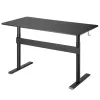 Mesa de oficina Ergo con tablero, pistón de gas, altura regulable, para trabajar de pie y sentado, altura máx. 115 cm, ER