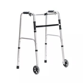 Andador MDH PPC014 con ruedas y altura ajustable, ayuda a la movilidad ligera