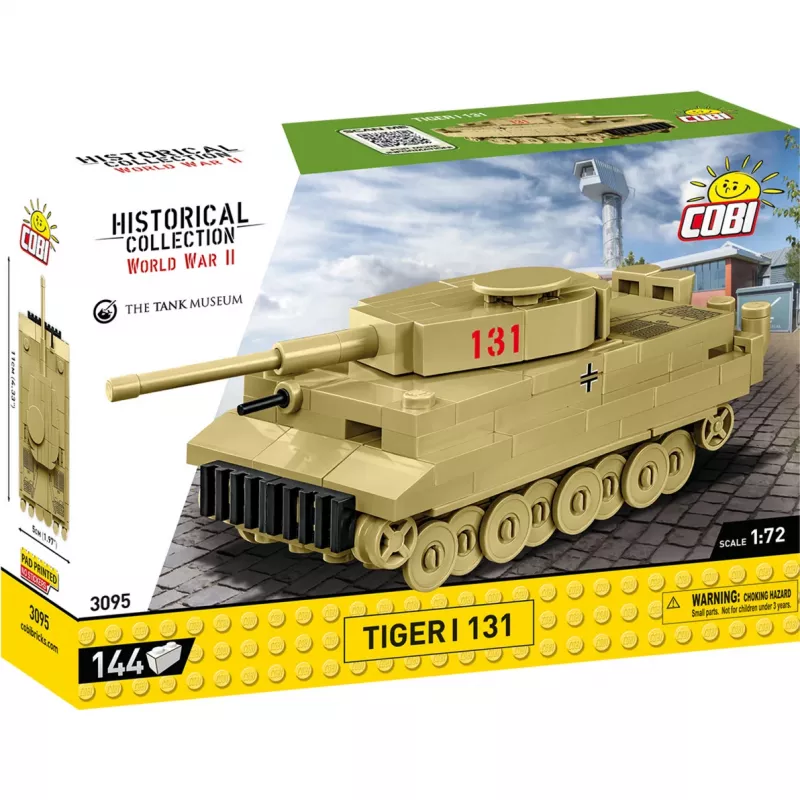 Set de construcción Cobi Tiger I 131 — 144 piezas, edad recomendada 6+, verde