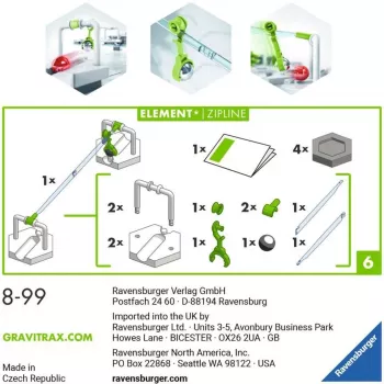 Ravensburger GraviTrax Elemento Zipline accesorio para juguete de actividad y habilidad (27472)
