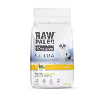 VET EXPERT RAW PALEO Ultra Medium&Large Puppy Turkey - pienso para cachorros - 10 kg