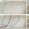 Organizador de cables bajo mesa MACLEAN MC-102W – soporte de acero para montaje bajo mesa, longitud regulable, compatible con tableros de 0,5–5 cm, carga 5 kg, blanco
