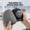Funda para auriculares Anker Soundcore Space One Pro con botones metálicos magnéticos, gris