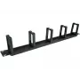 Alantec PK048 organizador de cables 1U 19 con pasacables de cepillo, 5 soportes de plástico