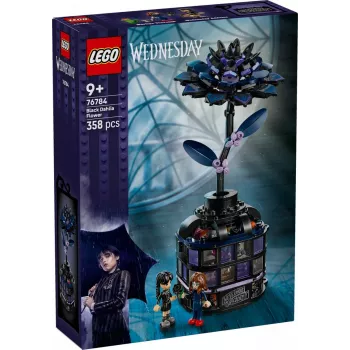 Set de construcción LEGO Wednesday 76784 flor de Dahlia Negra — modelo decorativo, 358 piezas, 9+ años