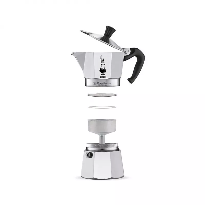 Bialetti Moka Express Cafetera Moka 0,06 L Aluminio, Negro