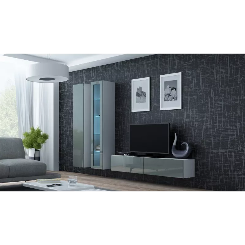 Soporte de TV Cama VIGO 140 30/140/40 blanco/gris brillante