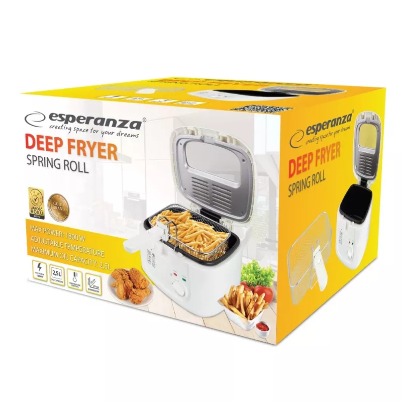 Esperanza EKG012 Freidora 2,5L, blanco