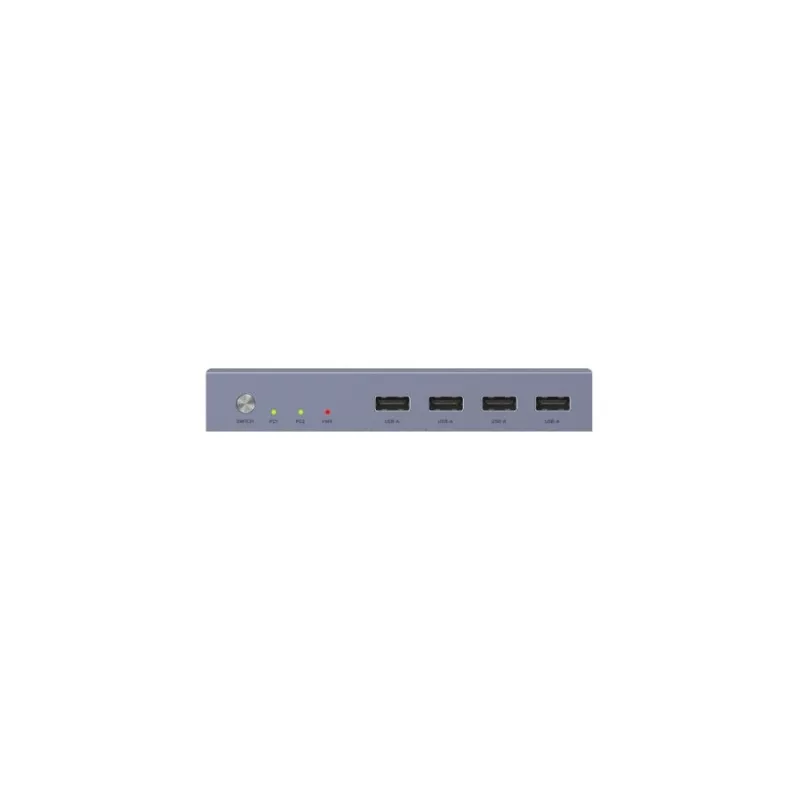Switch KVM Unitek V307A USB HDMI 2 puertos 4K Ultra HD 3840x2160@60 Hz HDCP 2.2, carcasa metálica, gris