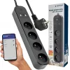 Regleta de enchufes GEMBIRD TSL-PS-F4U-02 con 4 tomas PL y cargador USB, negra