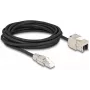 Cable DeLOCK conector macho RJ45 de montaje en campo a módulo Keystone conector hembra RJ45 Cat.6A 5 m