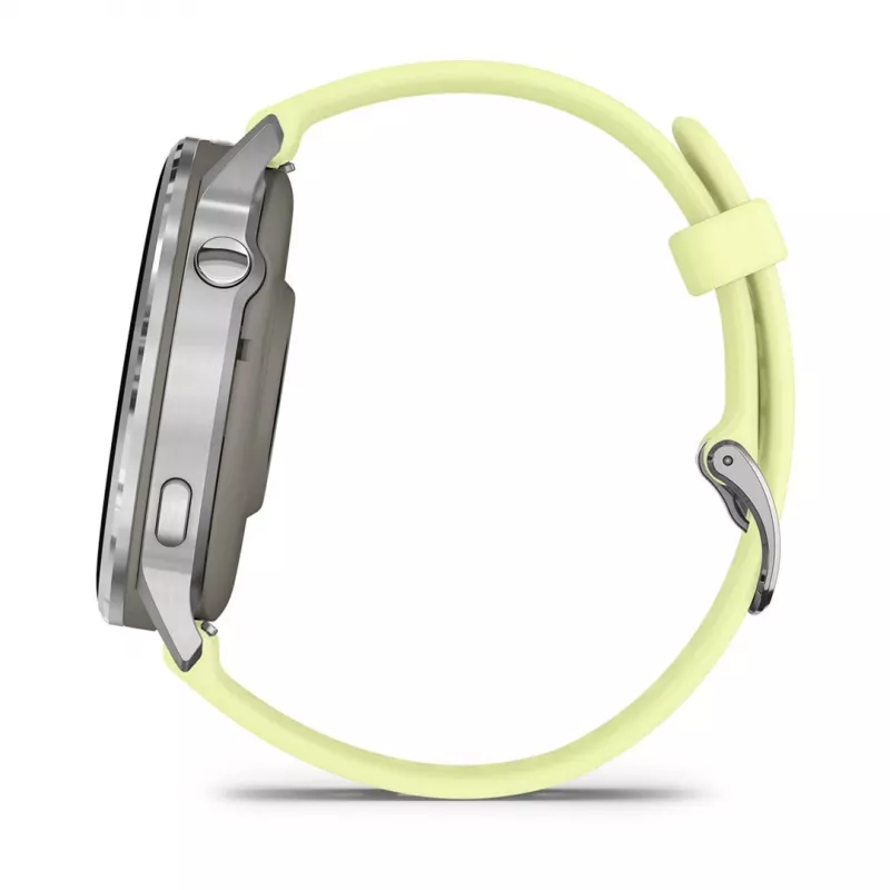 Garmin Venu 4 45 mm 010-03014-02 reloj inteligente, plata con correa de silicona color limón