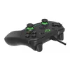 Esperanza EGG110K Vanquisher mando USB con cable para PC/PS3, con vibración, 12 botones, 2 sticks analógicos, negro/verde