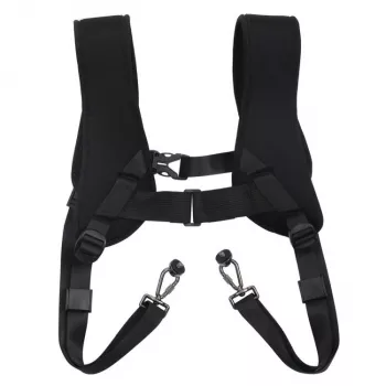 Correa de doble hombro Puluz PU6002 correas ajustables para cámaras, soporte portátil de pecho y espalda
