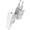 Cargador Baseus Quick Charger CCALL-BX02, 24 W máx, USB Fast Charge 3.0, blanco, 100–240 V