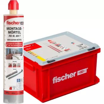 Mortero de inyección FISCHER FIS VL 300 T HWK G gris — 20 cartuchos de 300 ml