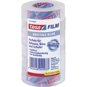 Cinta adhesiva Tesa 57726-00000-01 15 mm x 33 m transparente, pack de 6