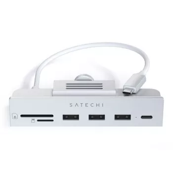 Dock para portátil / replicador de puertos Satechi ST-UCICHS USB 3.2 Gen 1 Type-C, puertos USB-A, SD/MicroSD, plata
