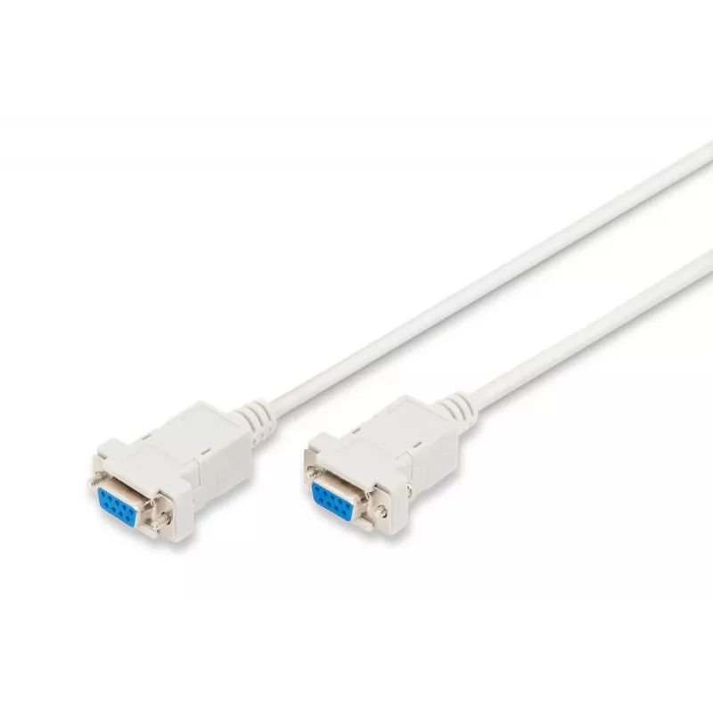 Cable de conexión módem nulo Assmann. D-Sub9 H/H. 3,0 m. Cubiertas de clip. be (AK-610100-030-E)