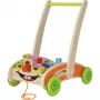 Carrito de juego y andador de madera de Simba-Dickie — Eichhorn juego de habilidad con 35 bloques de construcción