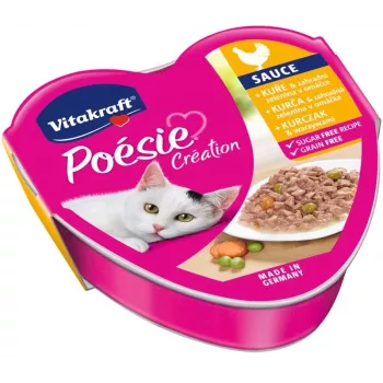 Vitakraft Poésie Création SOS alimento húmedo para gatos, pollo con verduras, 85 g