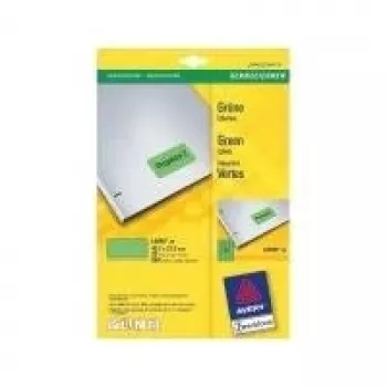 Etiqueta de impresora autoadhesiva Avery Coloured Mini Labels verde