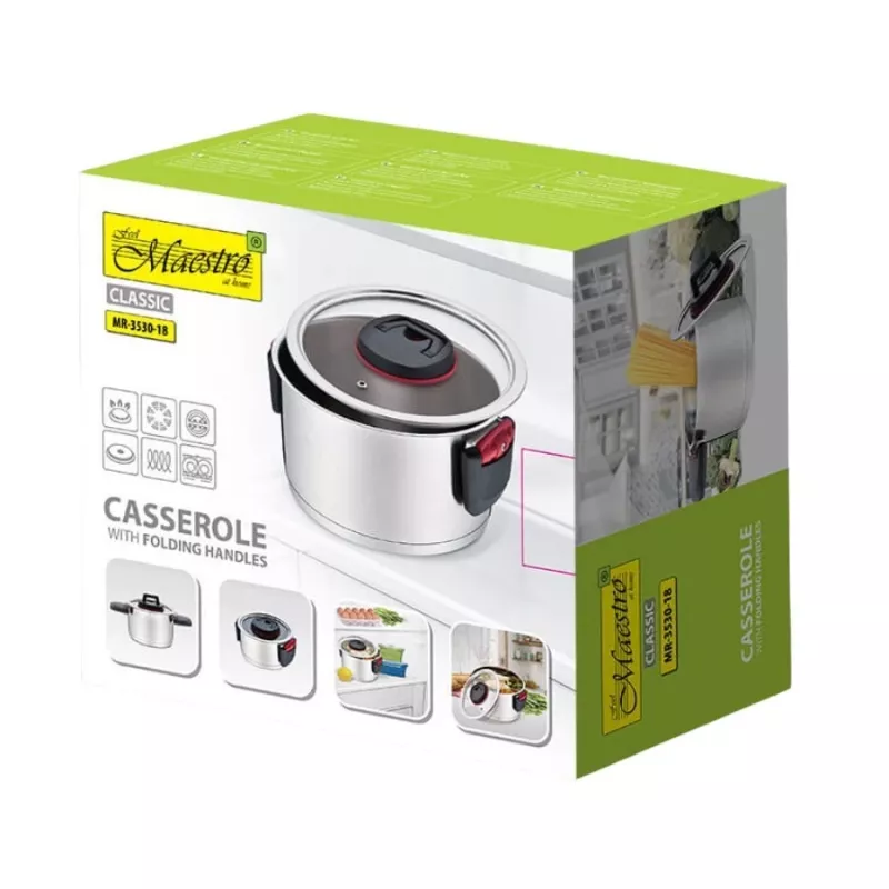 Olla Maestro MR-3530-18 con asas plegables 2,3 l